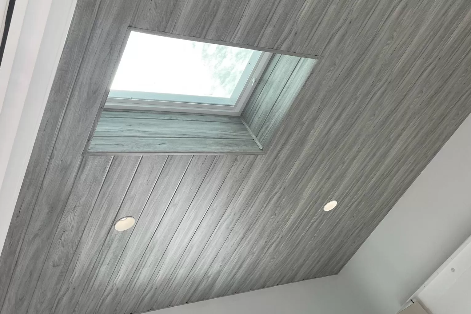 New Williams Display Centre Ashmore, Gold Coast - Internal Ceiling with skylights and downlights Quickboard Oak