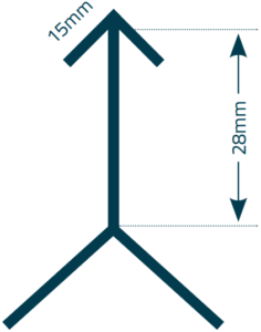 Aluminium External Corner Trim (28mm)