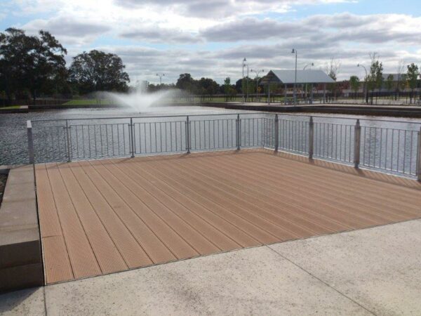 PermaTimber® 225 Decking Teak Reeded Install 1